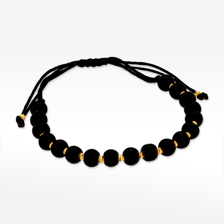 Bransoletka ze złota na sznurku