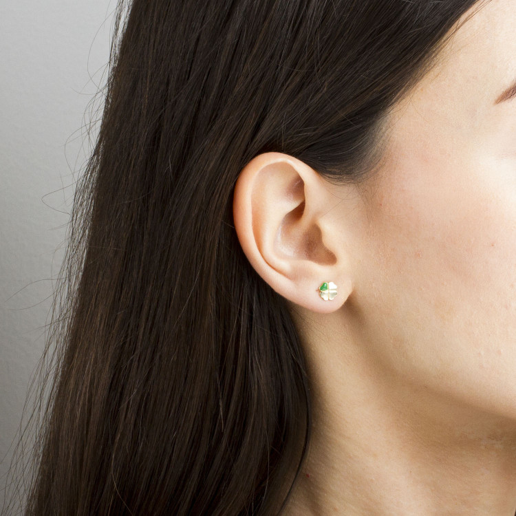 Kolczyki ze złota koniczynka