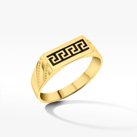 Sygnet ze złota wzór grecki