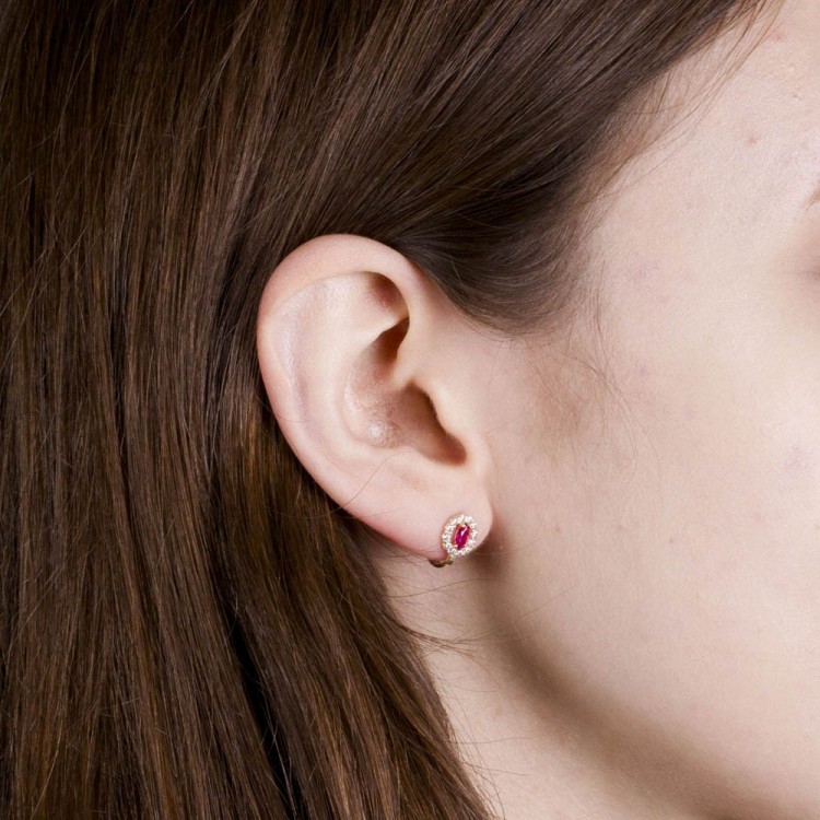 Złote kolczyki z cyrkoniami