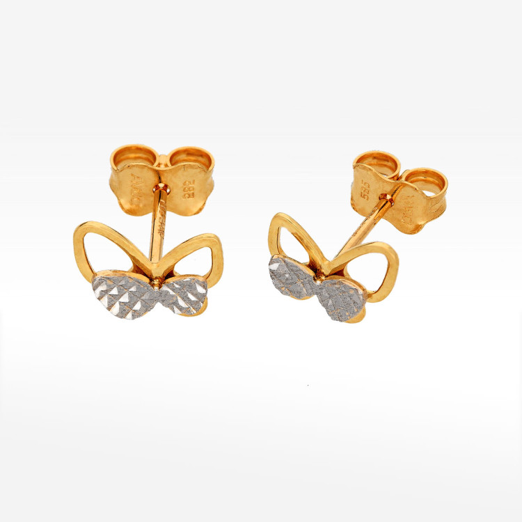 Kolczyki ze złota motyl