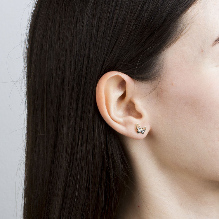 Kolczyki ze złota motyl