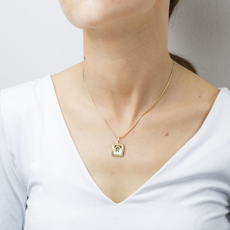 Zawieszka ze złota literka R