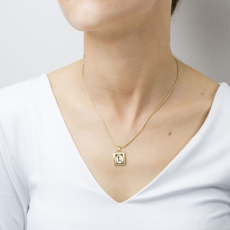 Zawieszka ze złota literka L