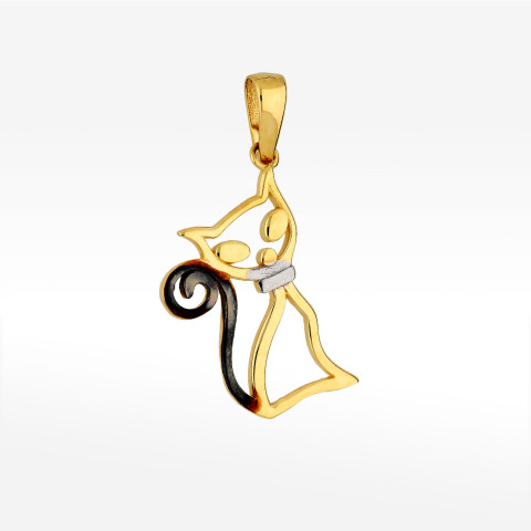 Zawieszka ze złota kot