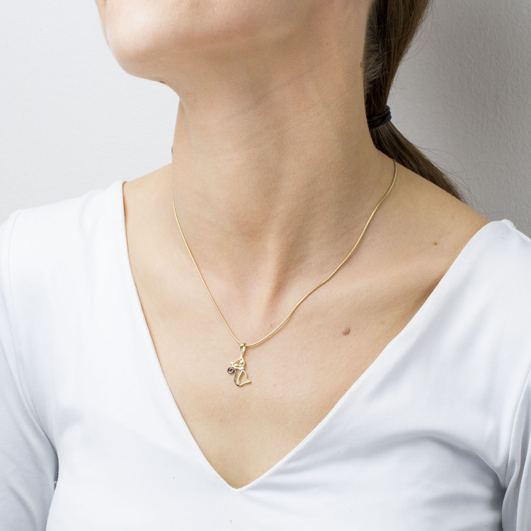 Zawieszka ze złota kot