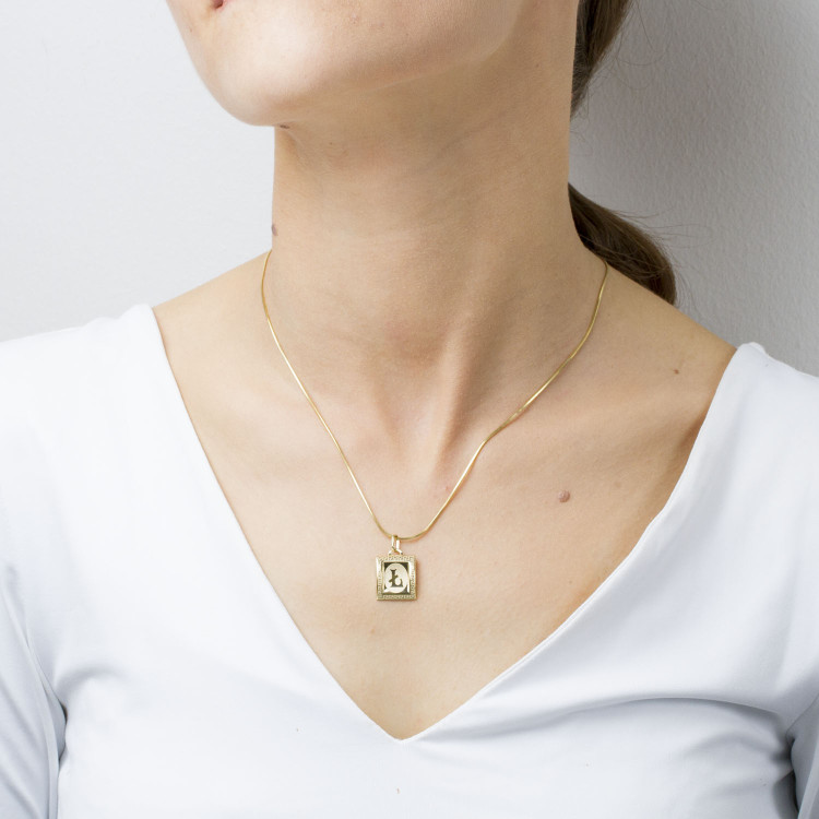 Zawieszka ze złota literka Ł