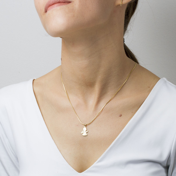 Zawieszka ze złota aniołek