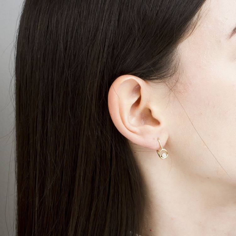 Kolczyki ze złota z cyrkoniami