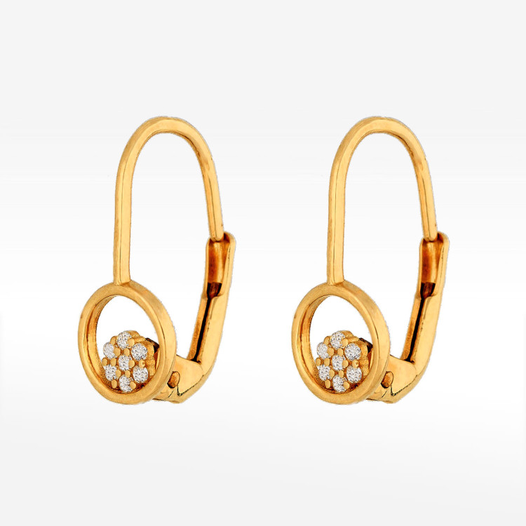 Kolczyki ze złota z cyrkoniami