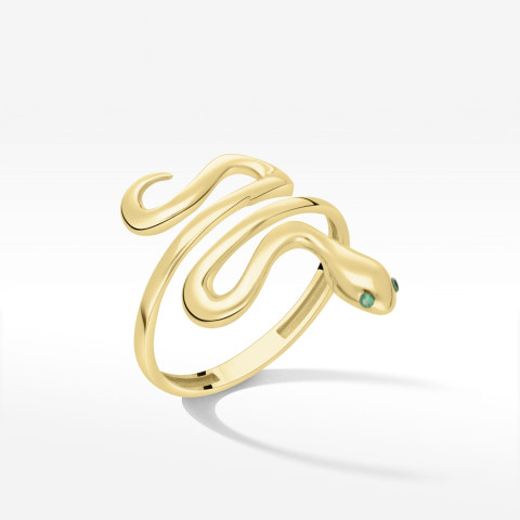 Pierścionek ze złota wąż