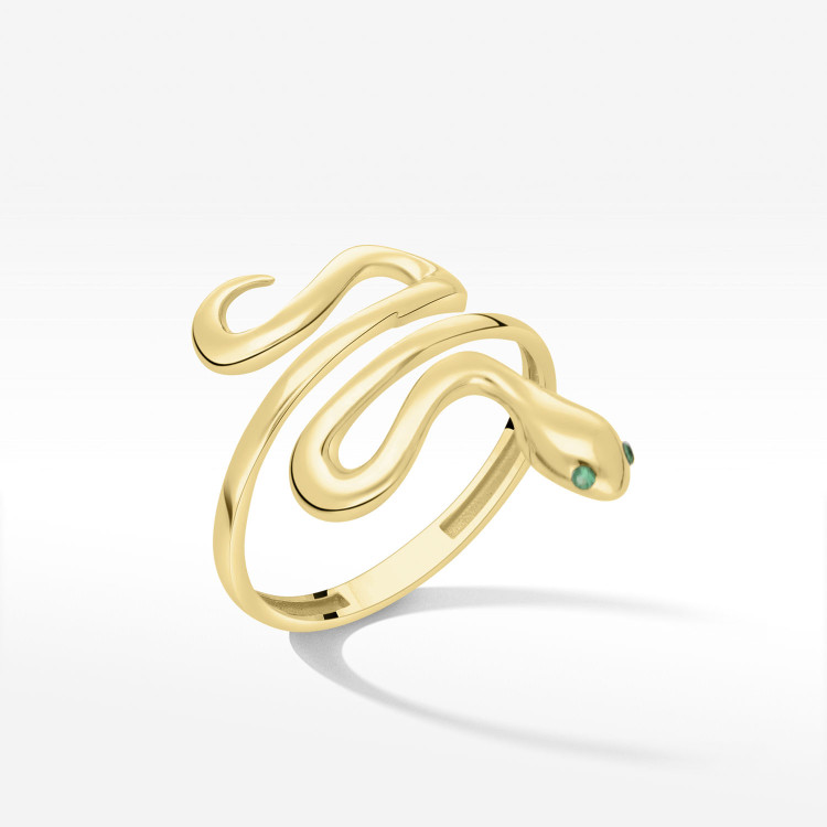 Pierścionek ze złota wąż