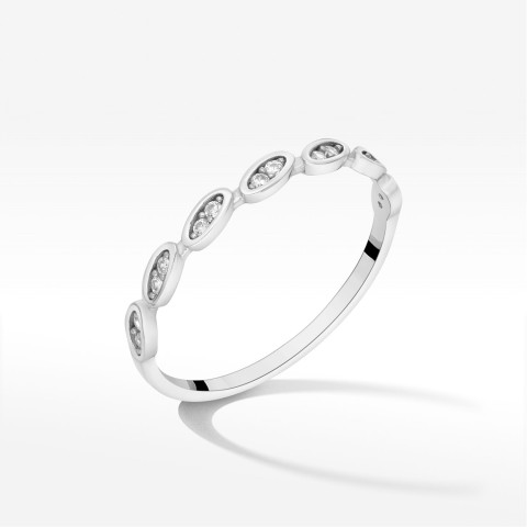 Pierścionek ze złota z cyrkoniami