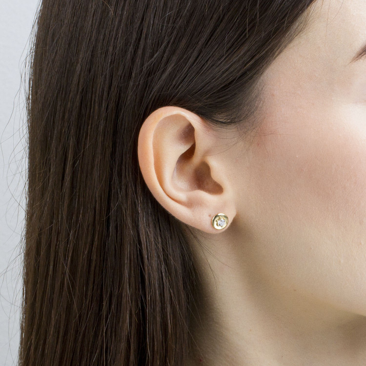 Kolczyki ze złota z cyrkonią