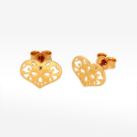 Kolczyki ze złota serce