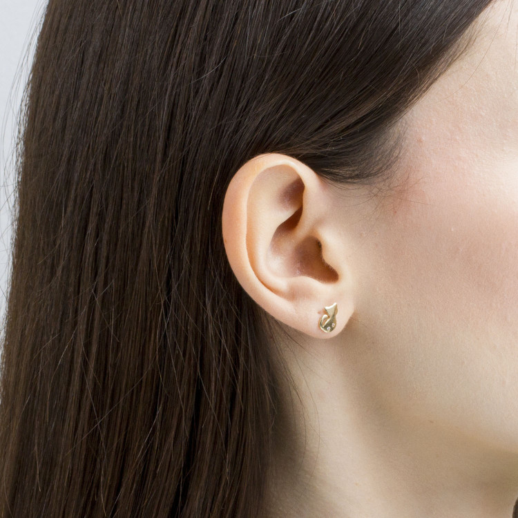 Kolczyki ze złota kot