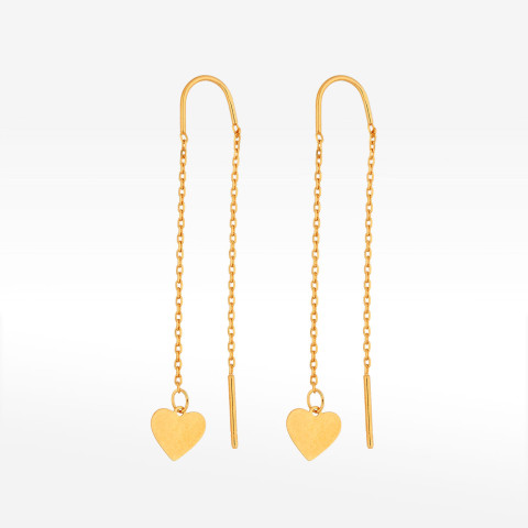 Kolczyki ze złota przeciągane