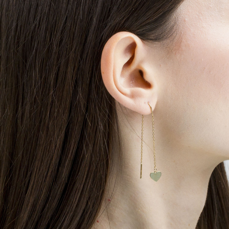 Kolczyki ze złota przeciągane