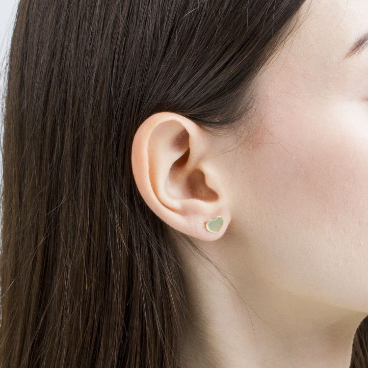 Kolczyki ze złota serce