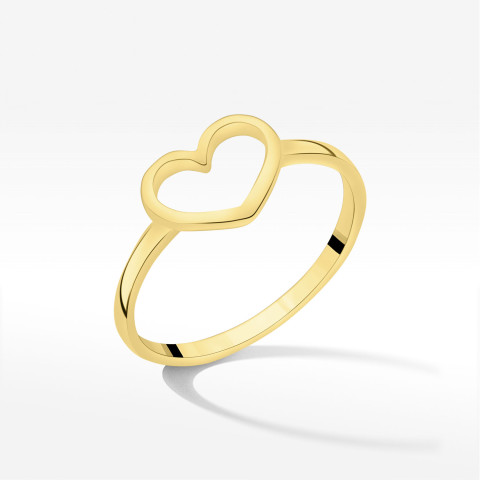 Pierścionek ze złota serce