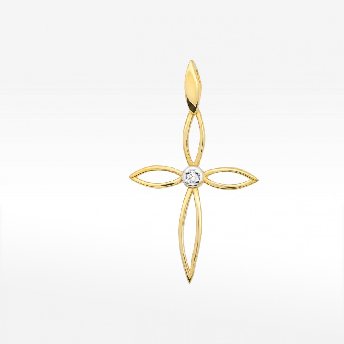 Złota zawieszka z diamentem