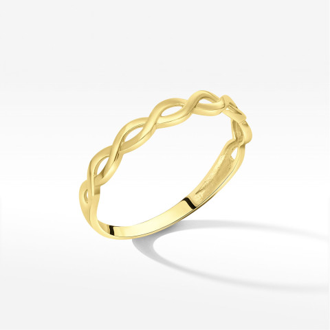 Pierścionek ze złota z nieskończonością