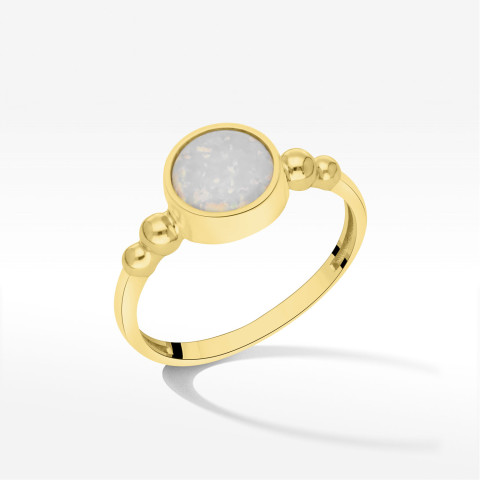 Pierścionek ze złota z opalem