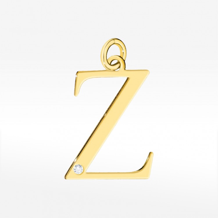 Zawieszka ze złota litera Z duża