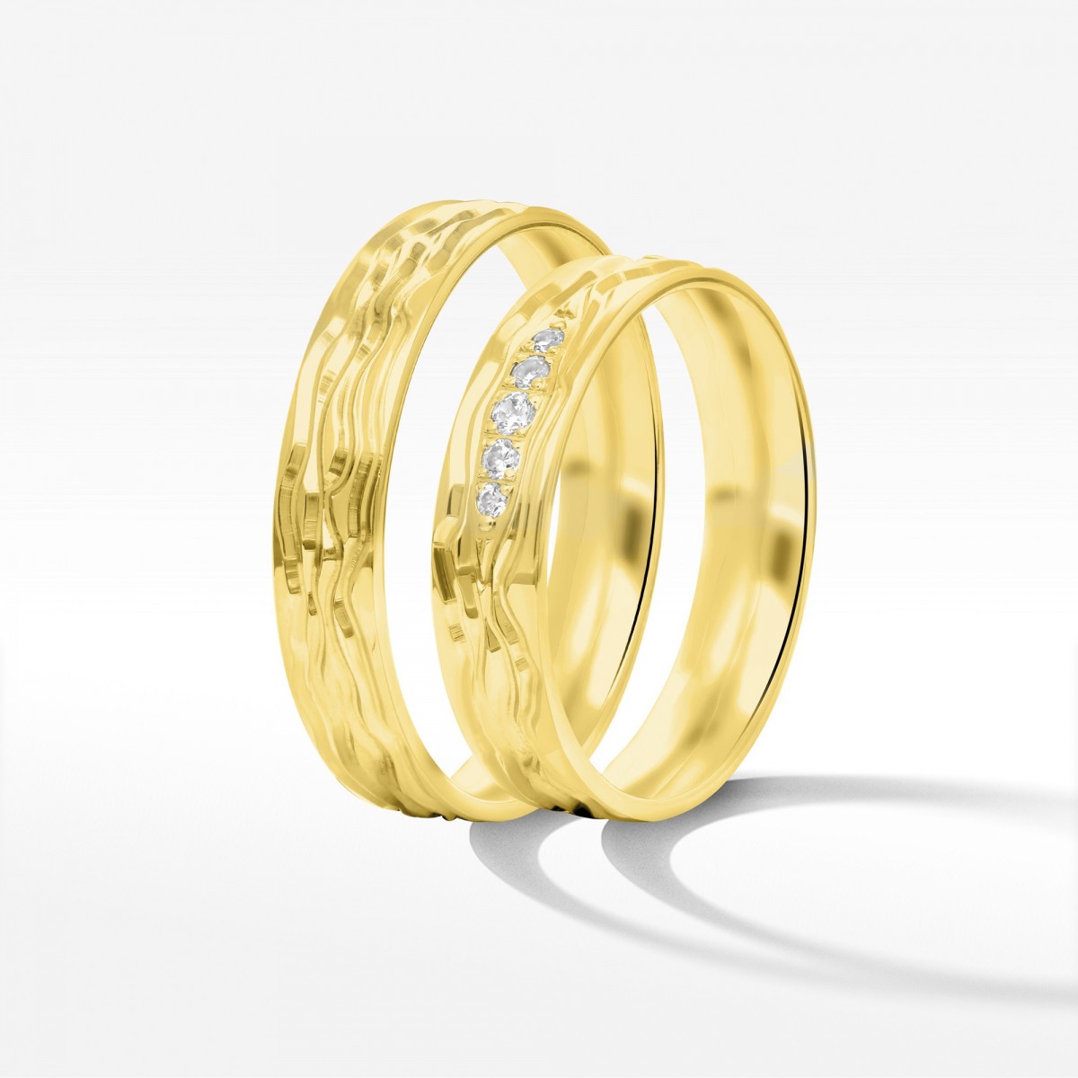 Obrączki ślubne z żółtego złota 5mm półokrągłe