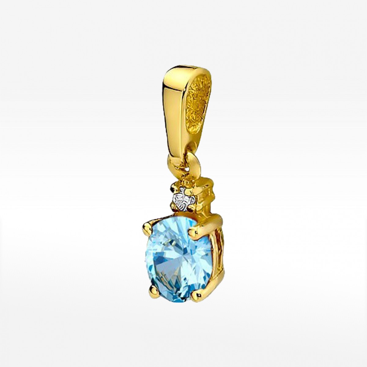 Zawieszka ze złota z topazem i diamentem