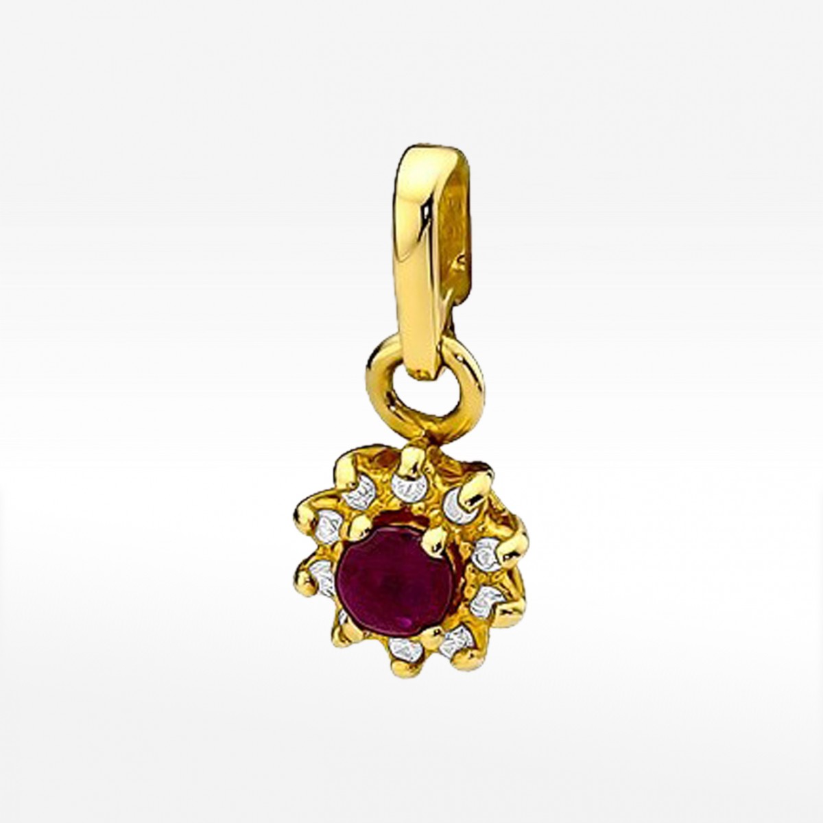 Zawieszka ze złota z rubinem i diamentami