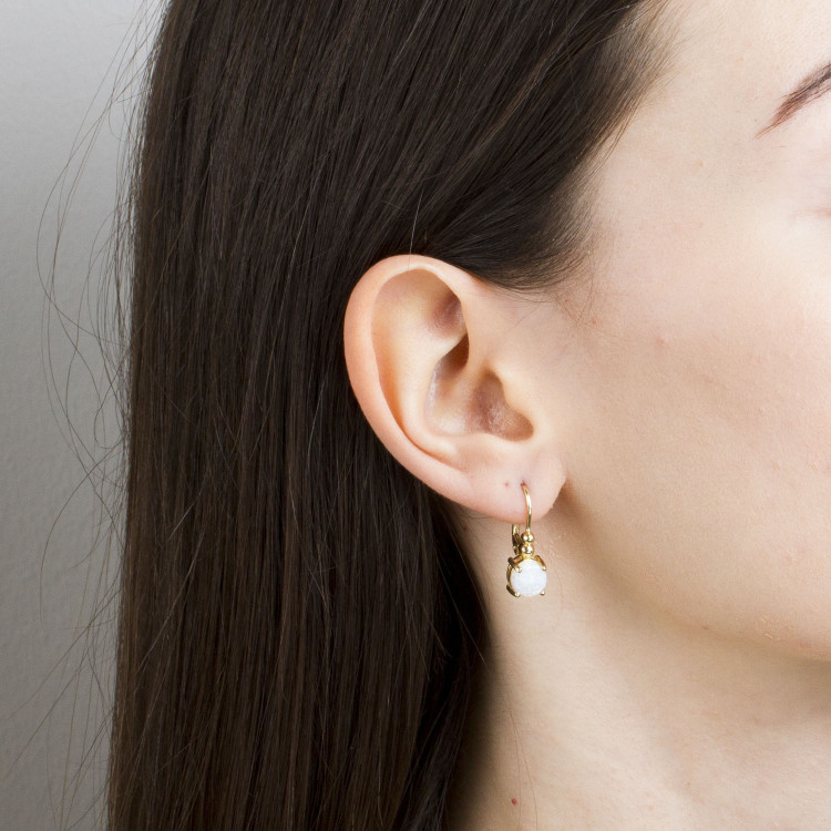 Kolczyki ze złota z opalem