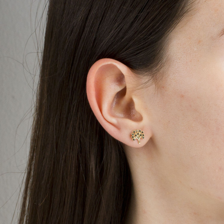 Kolczyki ze złota drzewko szczęścia