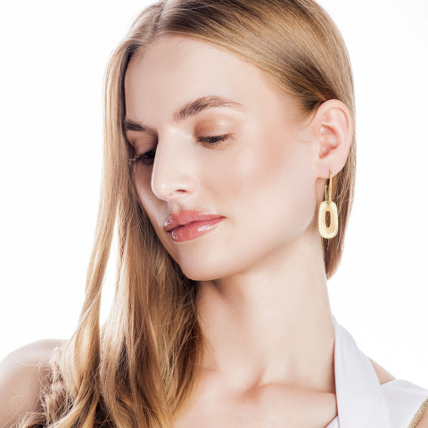 Biżuteria Dall'acqua wiszące złote kolczyki