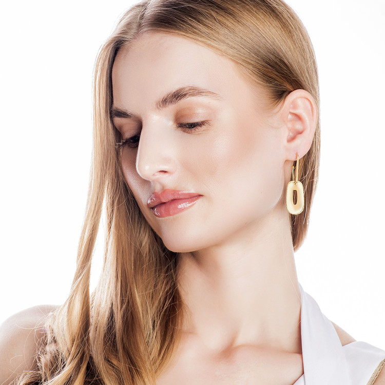 Biżuteria Dall'acqua wiszące złote kolczyki