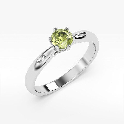 Złoty pierścionek z oliwinem