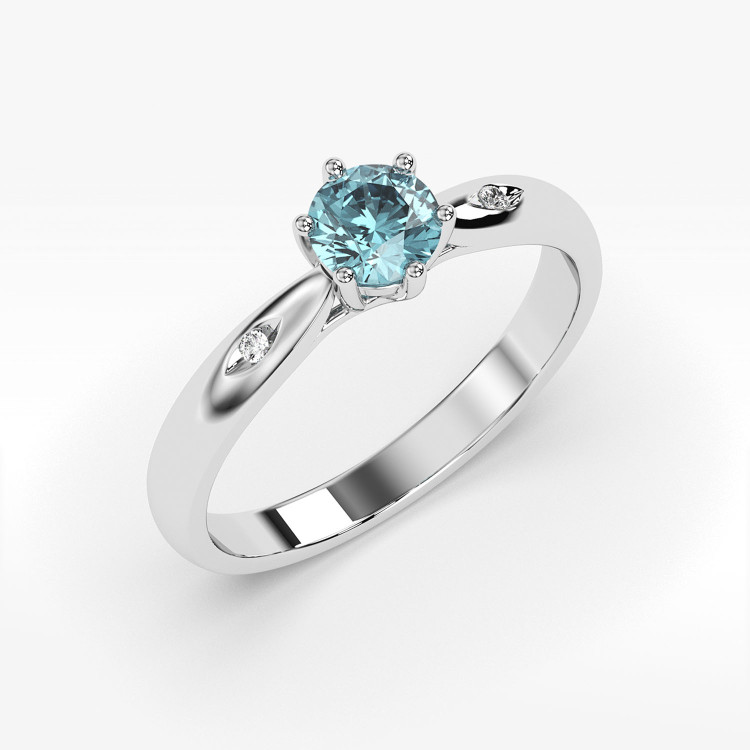 Złoty pierścionek z topazem