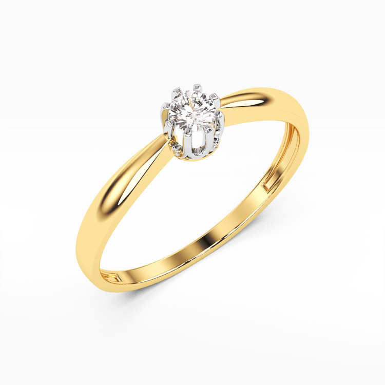 Pierścionek z jednym diamentem