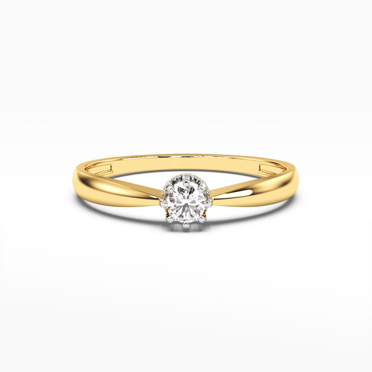 Pierścionek z jednym diamentem