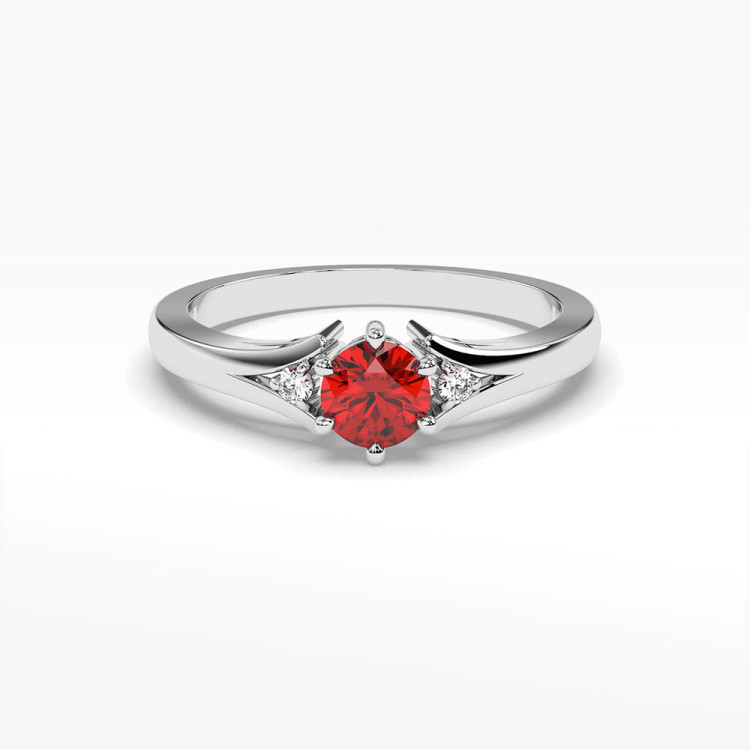 Złoty pierścionek z rubinem