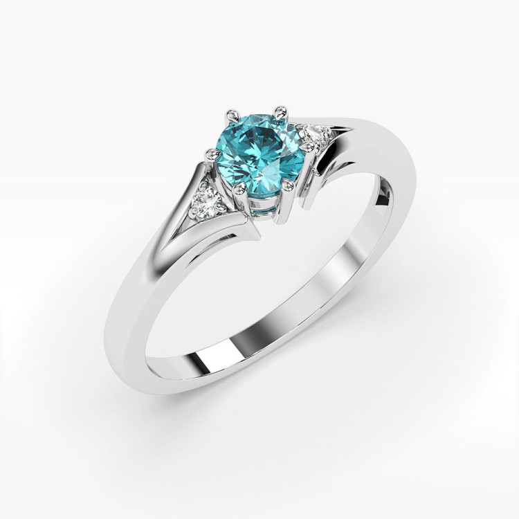 Złoty pierścionek z topazem