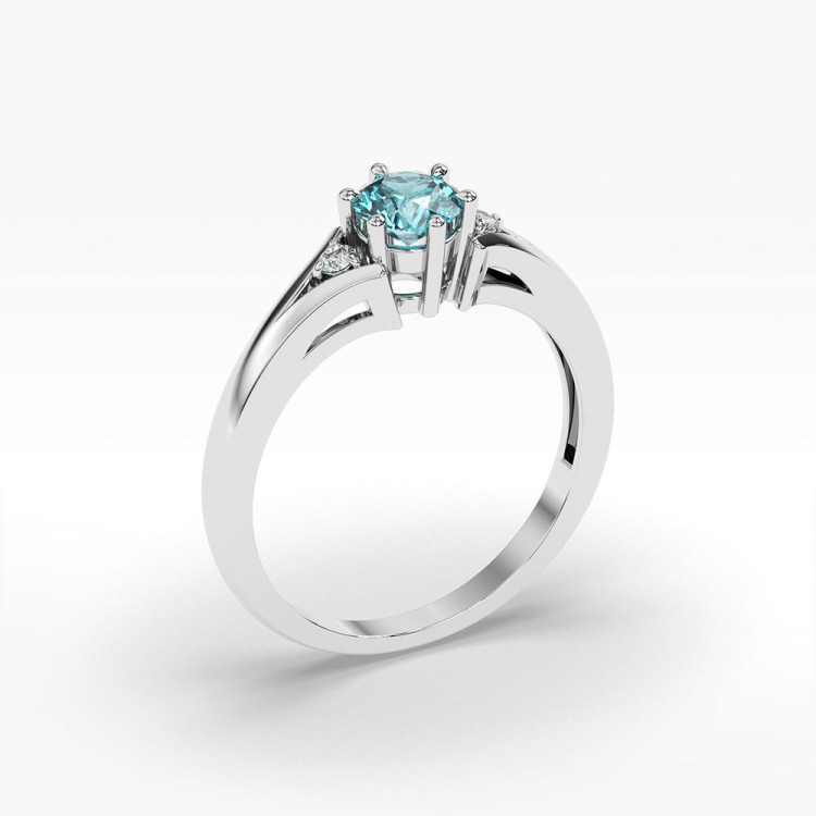 Złoty pierścionek z topazem