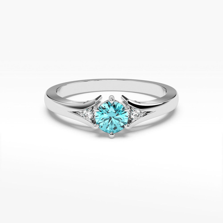 Złoty pierścionek z topazem