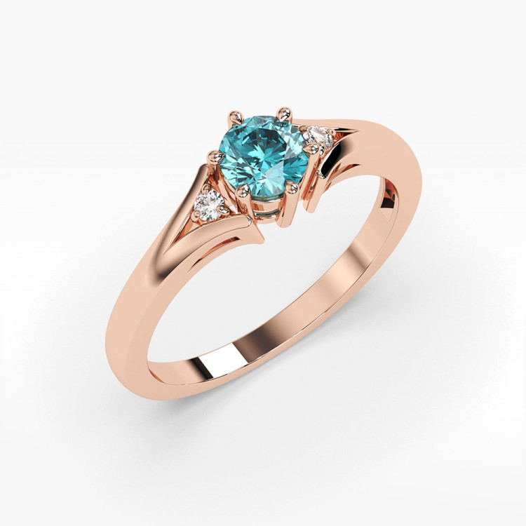 Złoty pierścionek z topazem