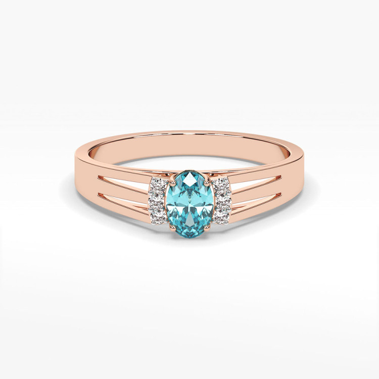 Złoty pierścionek z topazem