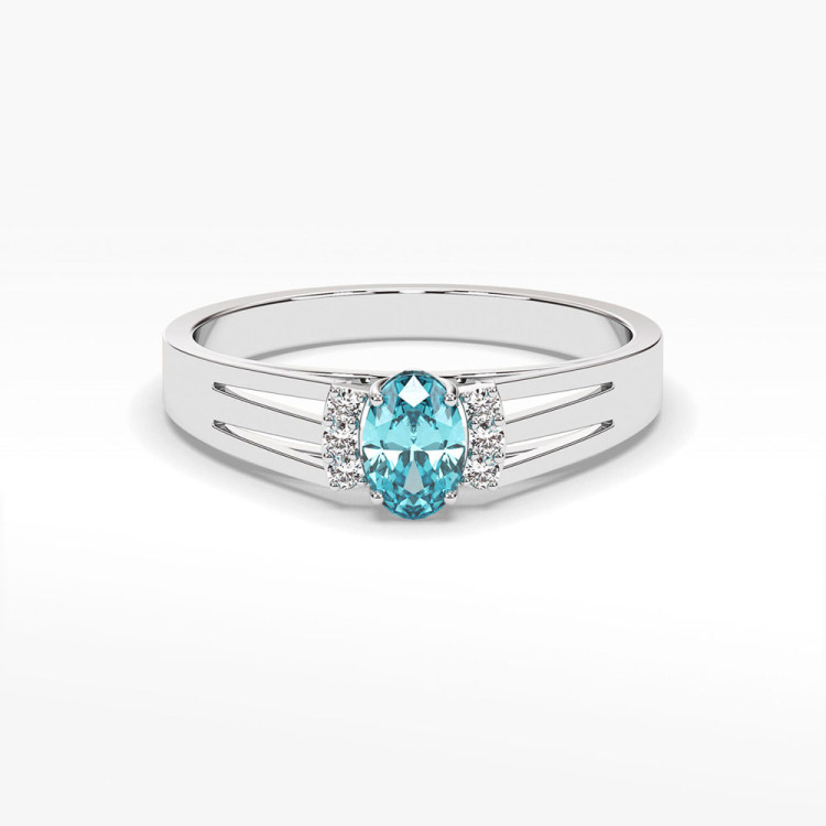 Złoty pierścionek z topazem