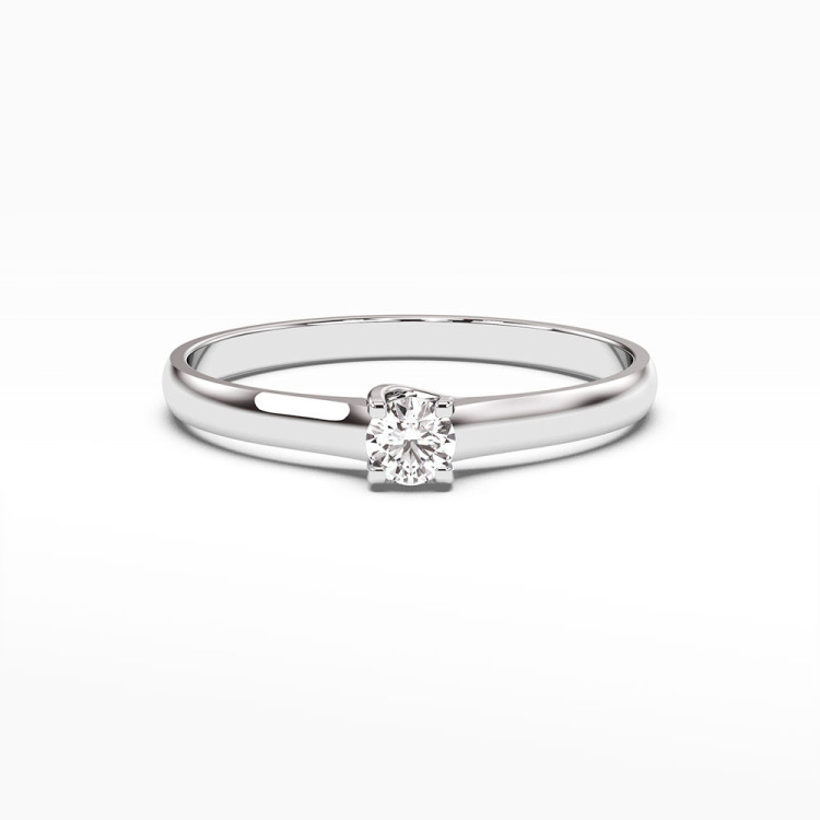 Pierścionek z białego złota z diamentem