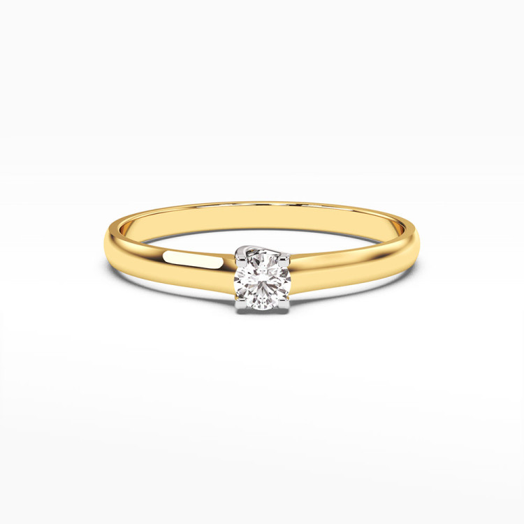 Złoty pierścionek z diamentem