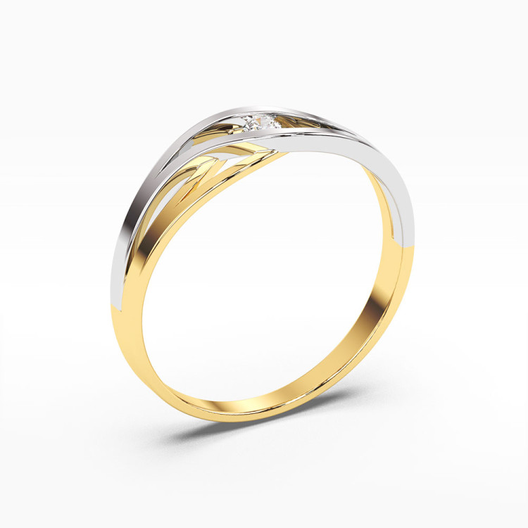 Pierścionek zaręczynowy z diamentem