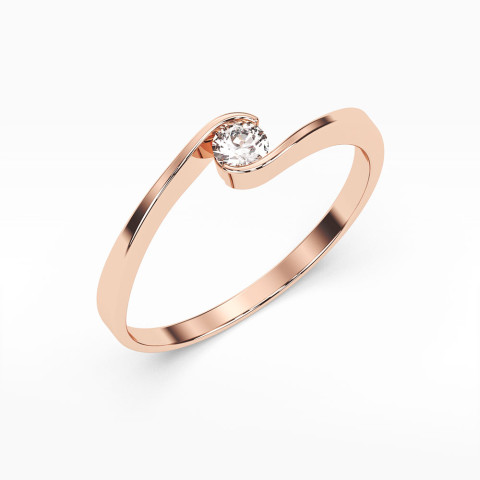 Pierścionek zaręczynowy z diamentem